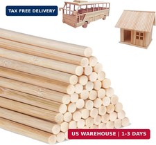 DaTpuik 1/4 x 12 Inch 25PCS Dowel Rods Wood Sticks Wooden Dowel Rods - Unfinishe