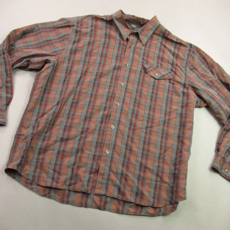 Camisa Royal Robbins Para Hombres 2XL Manga Larga Botón Frontal Bolsillo a Cuadros Ligera Foto 2 de 4