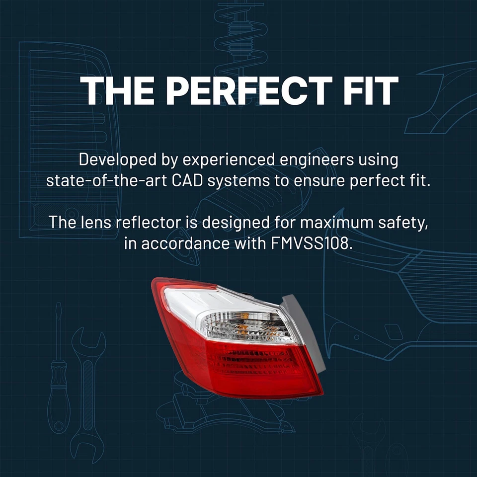 Tail Light For 2013-2015 Lexus ES350 Driver Side Inner 8159133230-PFM - Image 4 of 4