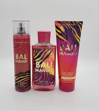 Bath & Body Works Bali Mango Body Mist Body Wash & Body Cream Set of 3 New
