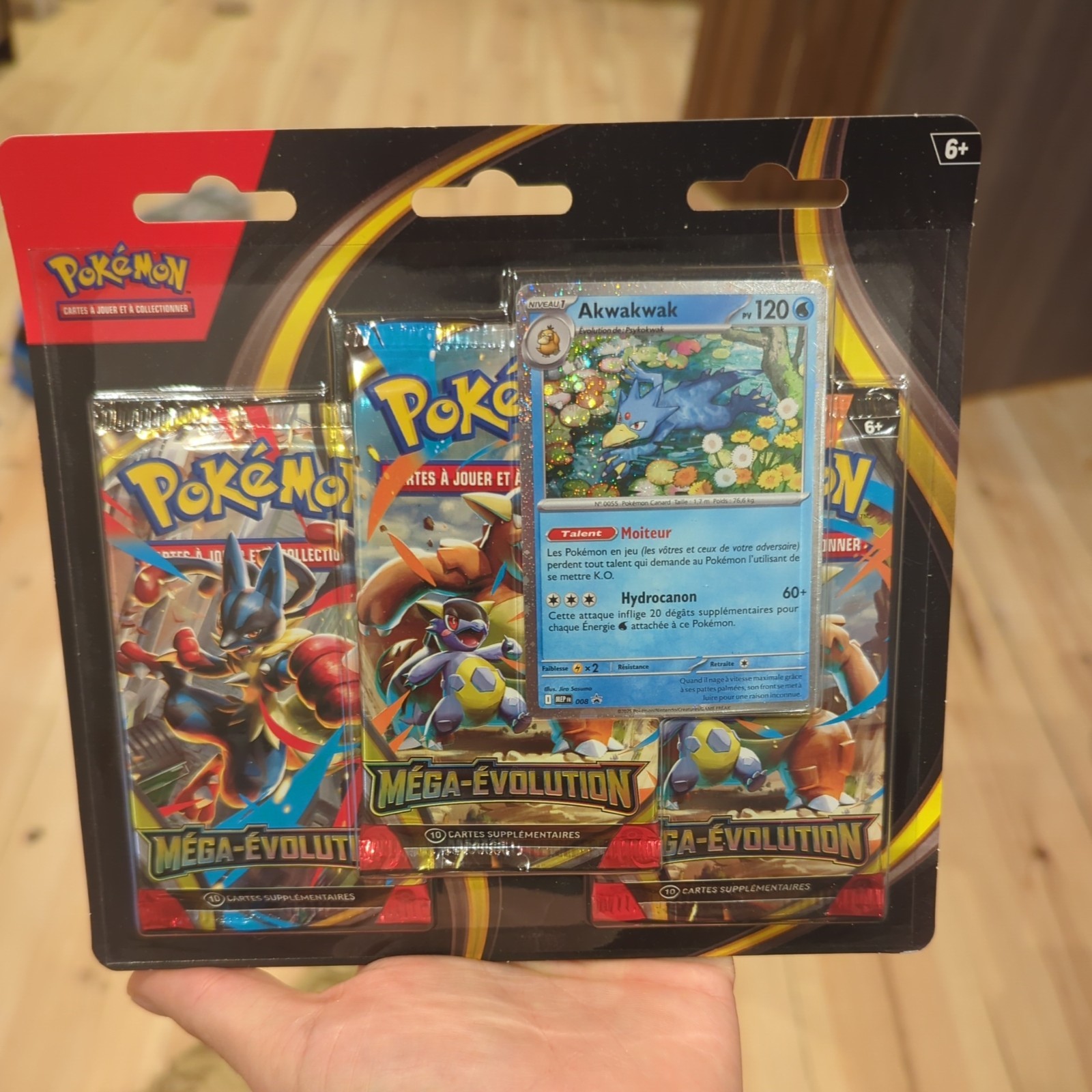Pokémon Tripack  Méga-Évolution ME01  Akwakwak Neuf 3 Booster
