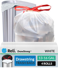 500 Count Bulk  Reli. Tall Kitchen Drawstring Trash Bags 13 Gallon