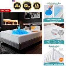 Waterproof Mattress Protector Queen Size Fitted Deep Pocket Washable Soft