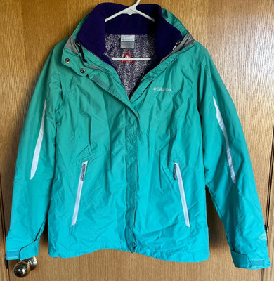 Columbia Interchange Omni Heat 3 In 1 Jacket Womens Size Medium Green Winter Ski