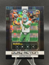 2025 Panini Donruss Optic - Play Action Justin Fields #17 Black Pandora /149