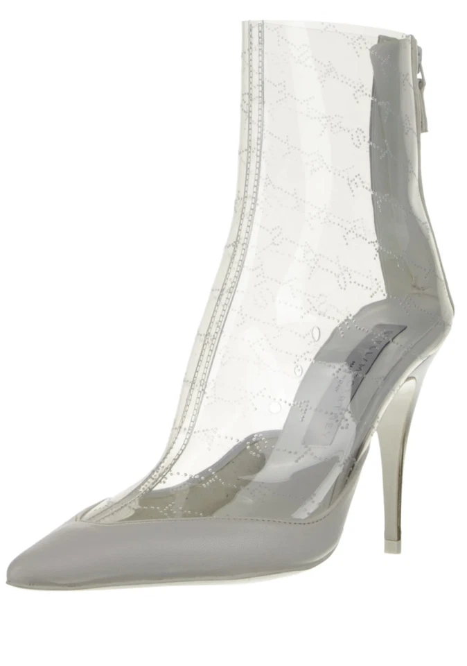 Botas Stella McCartney Talla 5 Cuero Blanco/Tacón Alto Transparente Stiletto Botines Foto 2 de 4