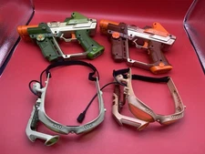 Tiger Electronics Lazer Tag 2 Player System Tagger Guns Goggles Hasbro Works!