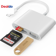 SD Card Reader, USB 3.0 Type C High Speed to SD/TF Card Adapter for Iphone 17/16