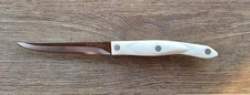 CUTCO 1721 KC SERRATED EDGE PEARL WHITE HANDLE TRIMMER STEAK KNIFE