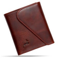 Full-Grain Leather Wallet for Men, Handcrafted Mens Bifold Wallet with RFID B...