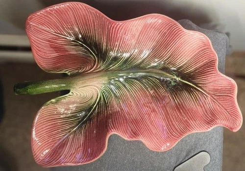 Vintage Hull Pottery Mid Century 405 Leaf Bowl