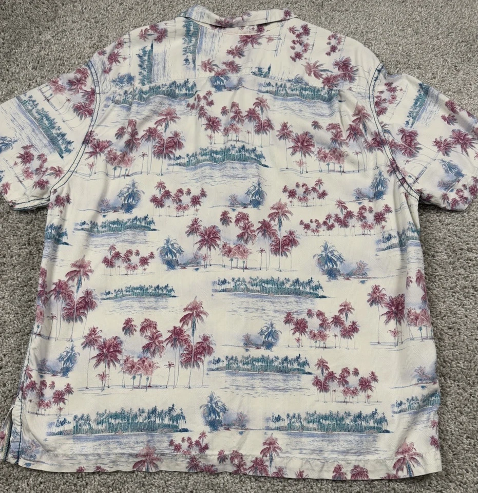 Tommy Bahama Island Modern Fit Silk Hawaiian Shirt Vacation Tropical Button XL - Image 4 of 4