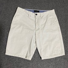 Banana Republic Aiden Short 31 Feather Grey Cotton Chino Shorts Casual 543834-02