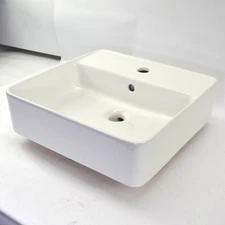 Signature Hardware SHV201WH Hibiscus 1-Hole Vessel Mount Bathroom Sink - White