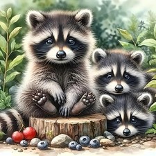 YULIDECO Animals Diamond Art Kits for Adults,5D Raccoon DP02179