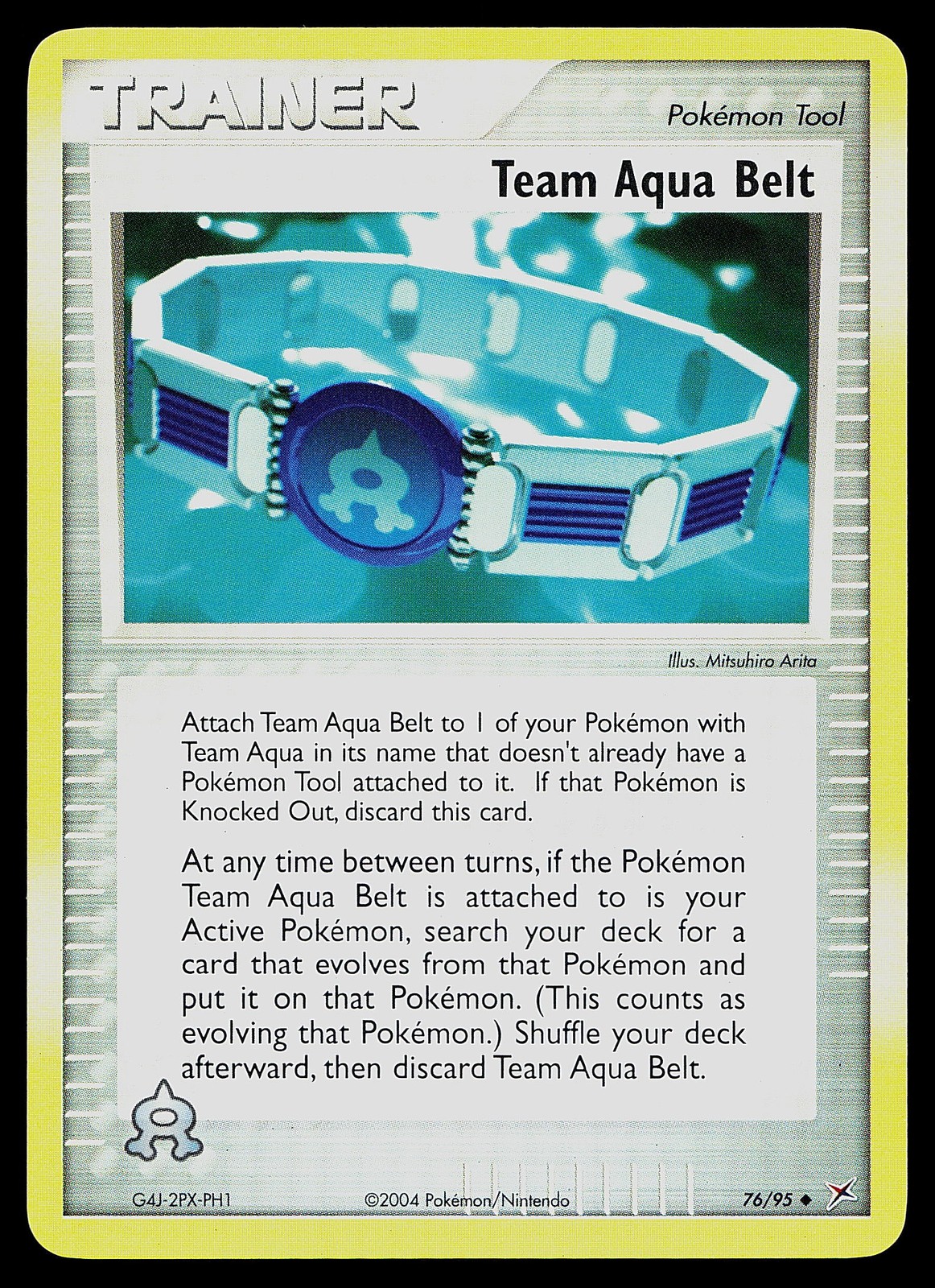 Pokemon Card - Team Aqua Belt Team Magma vs Team Aqua 76/95 Reverse Holo