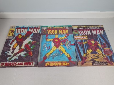 Marvel Iron Man Leinwand Wandbilder 3er Set Pyramide International Comic Cover