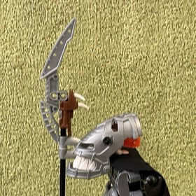 LEGO Bionicle VEZON Figure Only From Set # 8764 but w/ CUSTOM REPLACEMENT CAPE