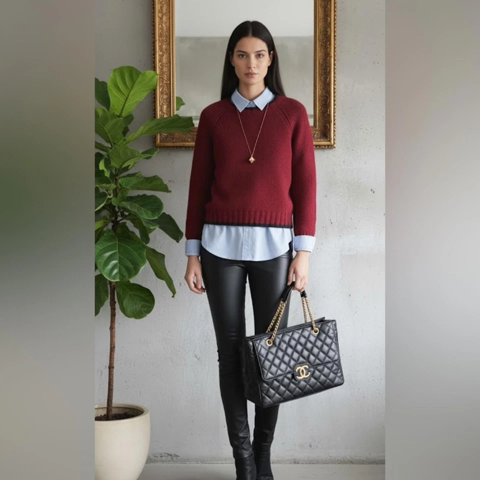 ¡Estilo giratorio de cabeza! Suéter Alice + Olivia Mezcla Lana | Talla 6 Foto 2 de 3