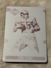 2008 Leaf Limited Printing Plates Magenta #187 Tom Fears 1/1 Rams NFL HOF 1970