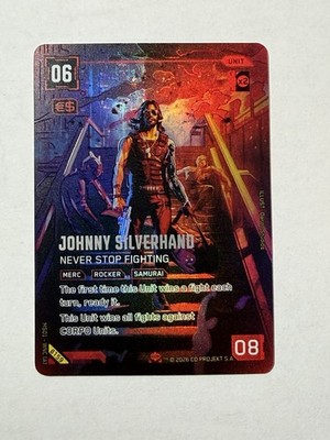 Cyberpunk TCG Johnny Silverhand Never Stop Fighting B159 Iconic Rare Foil