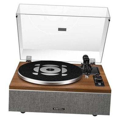 ONE-S Vinyl Record Player with Bluetooth Input/Output, All-in-One Walnut