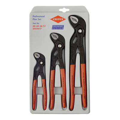 Knipex 002006S1 3 Pc. Cobra Plier Set (7'', 10'', 12'')