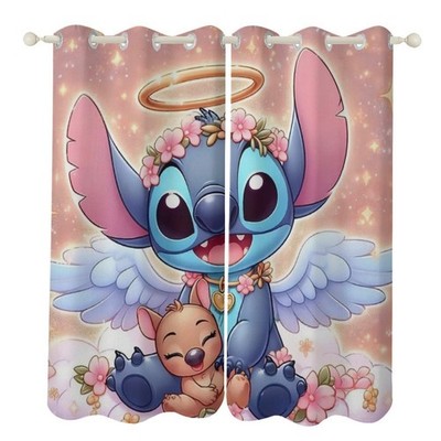 12.Lilo &Stitch Vorhänge Individuelle Maßanfertigung Zimmer Dekovorhang mit Ösen