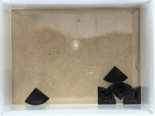 LEGO Parts - Black Tile, Round 1 x 1 Quarter - No 25269 - QTY 5