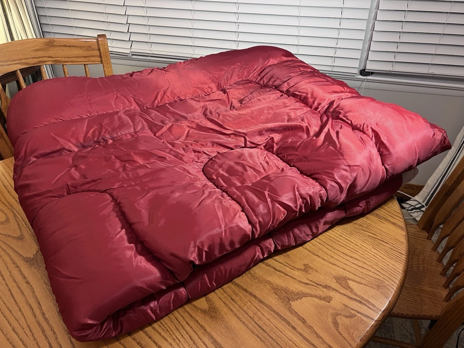 Coleman Camping Sleeping Bag Adult 6ft Red Gray Thick Warm Outdoor Hiking Travel
