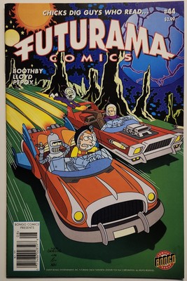 2009 Bongo Futurama Comics #44 Newsstand Fry Bender racing Zapp Kif