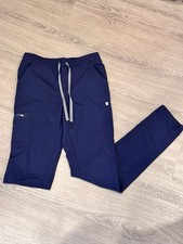 Women FIGS Navy Blue Scrub Pants with Cargo Pockets size xs/ tall