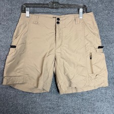 REI Sahara Hiking Shorts Mens 32 Tan Khaki Nylon UPF 50 Cargo 778616