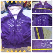 Areopostale Fleece Hooded Sweatshirt LG  Zip up w/pockets Warm  comfy