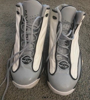 JORDAN Jumpman Team II Unisex Kids US 5.5 Gray/White/Black Mid Top Lace-Up
