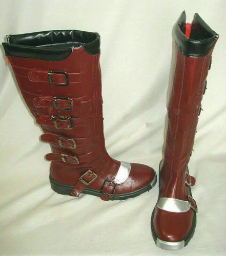 klassische Version von Battlestar Galactica Cosplay Stiefel Schuh Sonderanfertigung braun rot - Bild 10 von 10