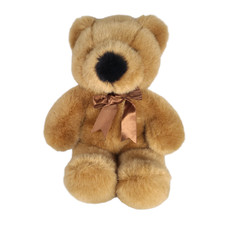 American Wego 1750 Brown Teddy Bear Plush Stuffed Animal 14" With Bow
