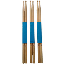 Drumsticks 7A Wood Tip Bundle (3 Pairs) - QTX