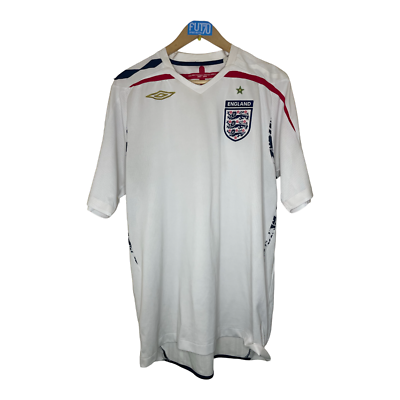 England 2007-2009 Umbro Home Football Shirt Retro Soccer - Large