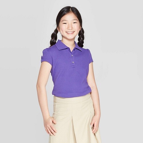 Girls' Short Sleeve Interlock Uniform 