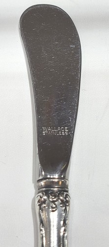 Butter Spreader Sterling Silver Handle Stainless Steel Blade Lucerne By Wallace - Picture 5 of 9