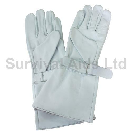 Flag Bearer Gauntlet Gloves, White Leather eBay