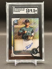 2022 Bowman Chrome Jonatan Clase Mega Box Mojo Refractor Auto SGC 9.5 Auto 10