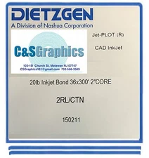 4 ROLLS 36'' X 300' 20lb Bond Plotter Paper 