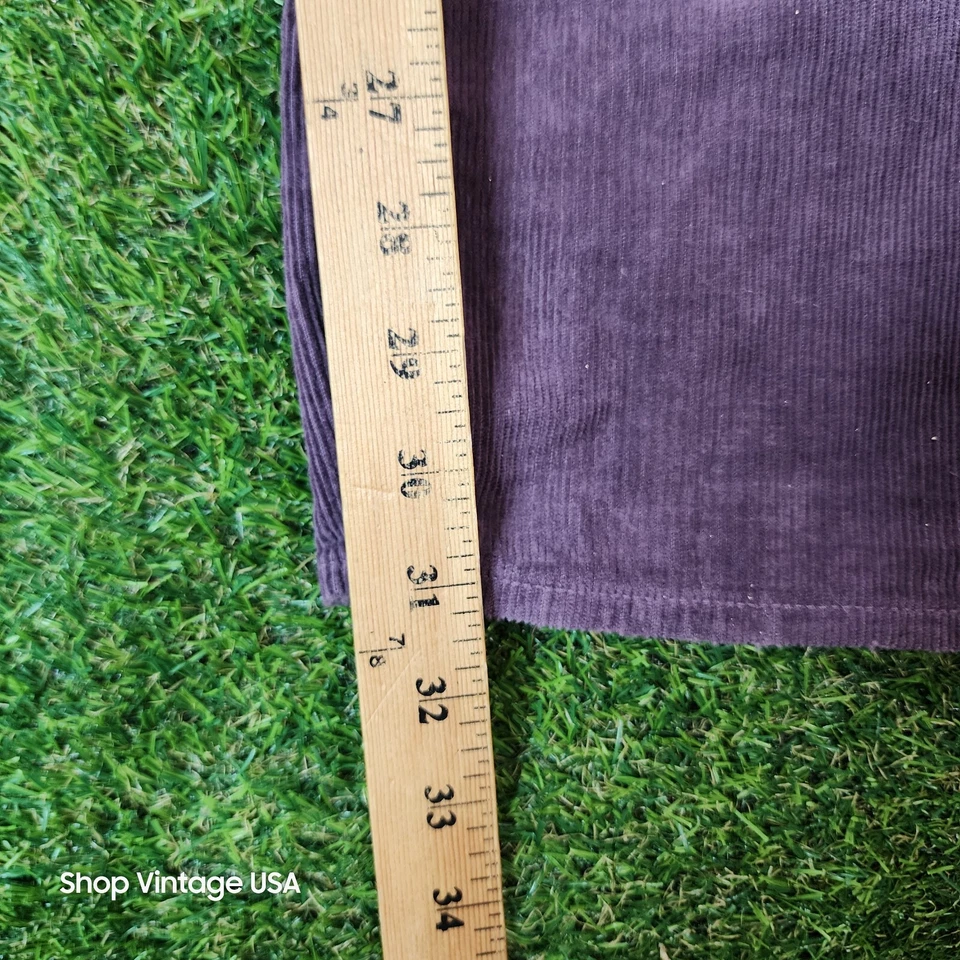 Pantalones Big Star Mujer 29R Púrpura Pana Corte Bota 30x31 Botón Donut EE. UU. Foto 4 de 4