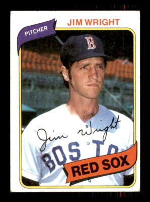 1980 Baseball Topps Jim Wright Boston Red Sox #524 2