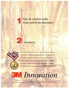1997 3M Innovation National Medal of Technology Vintage Print Advertisement