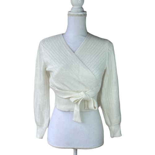 White Long Sleeve Bolero Shrug Size XS 