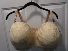 CURVY COUTURE BOMBSHELL NUDE STRAPLESS SENSATION MULTI-WAY BRA  SIZE 44G