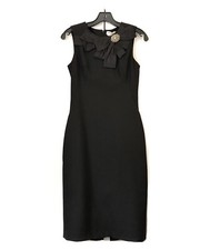 NWT Alexander McQueen Bow Embellished Pencil Dress M(8) $2560 Black